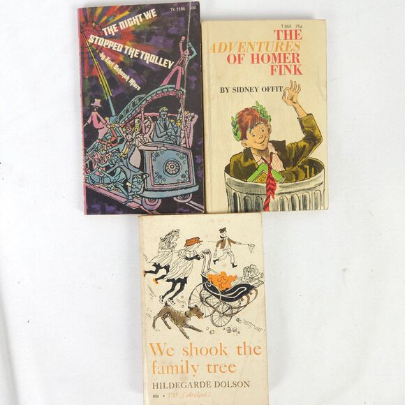Vintage Book Lot - We Shook The Family Tree - Homer Fink - Stopped the Trolley - Picture 1 of 14